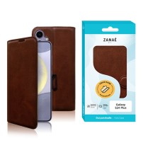 Etui Portefeuille Zanae Columbia marron pour Galaxy S24 Plus