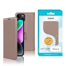 Étui Portefeuille Zanae taupe pour iPhone 14