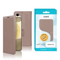 Etui Portefeuille Zanae pour Galaxy S24 en Taupe
