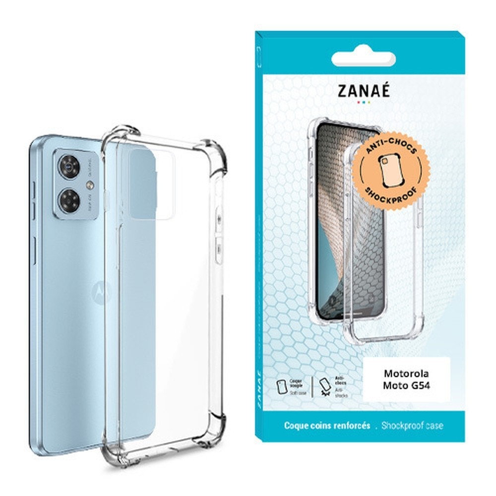 Coque Silicone Transparente avec Coins Renforcés pour Motorola G54