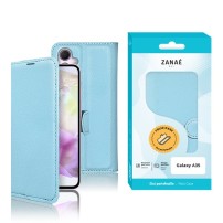 Étui portefeuille Zanae bleu clair pour Galaxy A35 en position 'Stand'