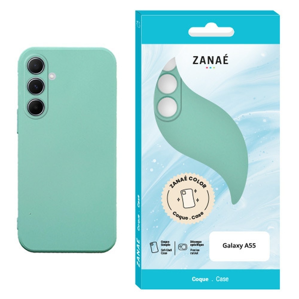 Coque Zanae Color pour Galaxy A55 en menthe