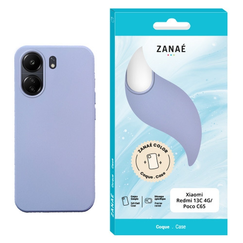 Coque Zanae Color lilas pour Redmi 13C 4G et Poco C65