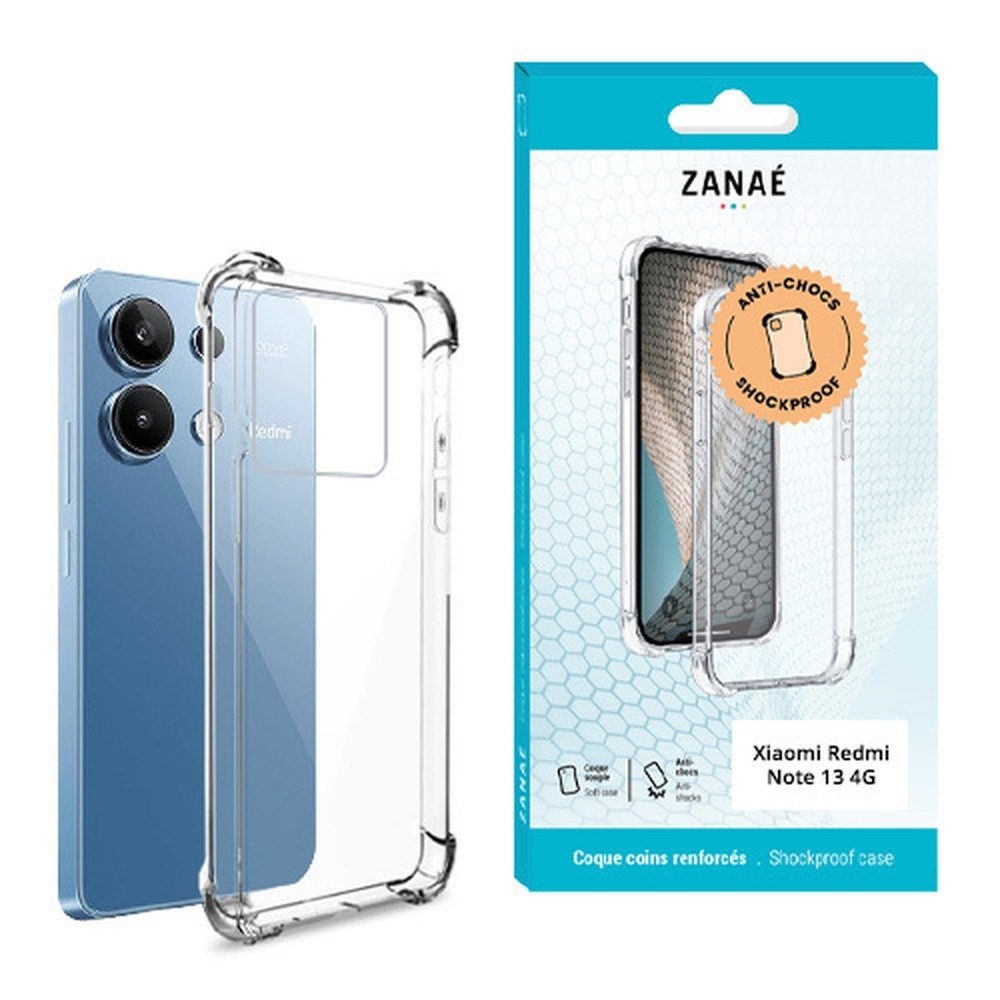 Coque Silicone Transparente avec Coins Renforcés pour Redmi Note 13 4G