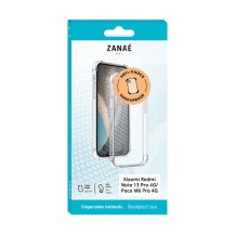 Coque silicone transparente avec coins renforcés pour Redmi Note 13 Pro 4G et Poco M6 Pro 4G.