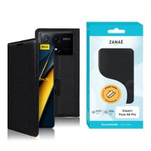 Etui Portefeuille Zanae pour Xiaomi Poco X6 Pro en noir