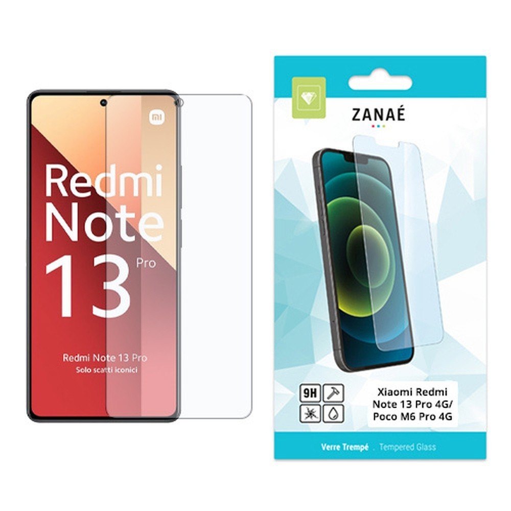 Film protecteur en verre trempé pour Redmi Note 13 Pro et Poco M6 Pro