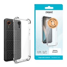 Coque en silicone transparente avec coins renforcés pour Galaxy Xcover7
