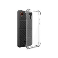 Coque en silicone transparente avec coins renforcés pour Galaxy Xcover7