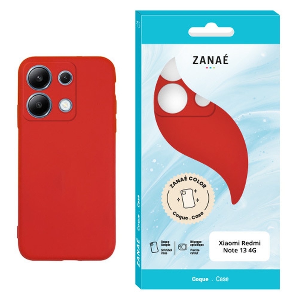 Coque Zanae rouge pour Redmi Note 13 4G