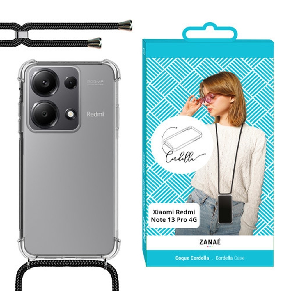 Coque Cordella transparente avec cordon pour Redmi Note 13 Pro 4G