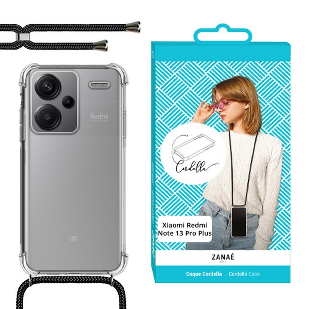 Coque Cordella transparente avec cordon pour Redmi Note 13 Pro+