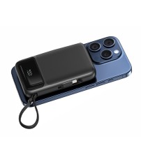 Power Bank Swissten 10000mAh MagSafe Noir avec câbles intégrés