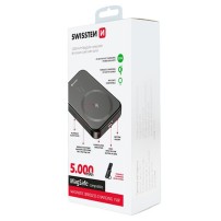 Power Bank Swissten 5000 mAh noir compatible MagSafe