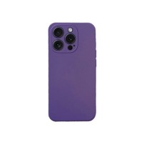 Coque Zanae Color pour iPhone 15 Pro en violet foncé montrant la finition mate et protection de l'appareil photo