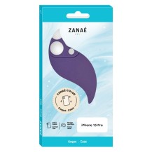 Coque Zanae Color pour iPhone 15 Pro en violet foncé montrant la finition mate et protection de l'appareil photo