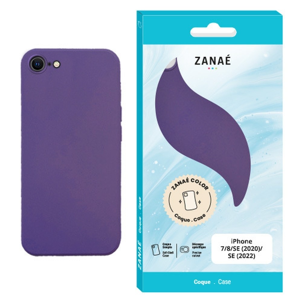 Coque Zanae Color en violet foncé pour iPhone