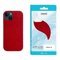Vue de la coque Winter Whisper rouge pour iPhone 14