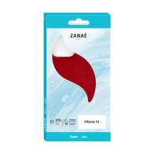Vue de la coque Winter Whisper rouge pour iPhone 14
