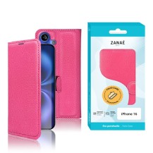 Étui Portefeuille Zanae Fushia pour iPhone 16