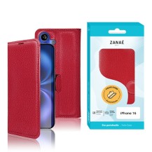 Étui portefeuille rouge pour iPhone 16