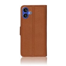 Etui portefeuille Zanae iPhone 16 marron
