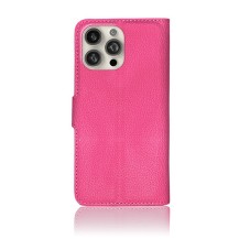 Etui portefeuille Zanae en fushia pour iPhone 16 Pro