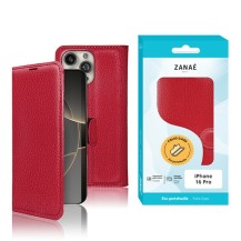 Étui portefeuille rouge compatible iPhone 16 Pro