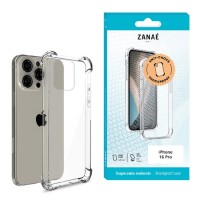 Coque silicone transparente avec coins renforcés pour iPhone 16 Pro