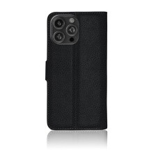 Étui portefeuille noir pour iPhone 16 Pro Max