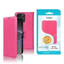 Etui Portefeuille Zanae Fushia pour iPhone 16 Pro Max