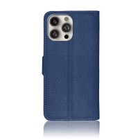 Étui portefeuille Zanae pour iPhone 16 Pro en couleur marine