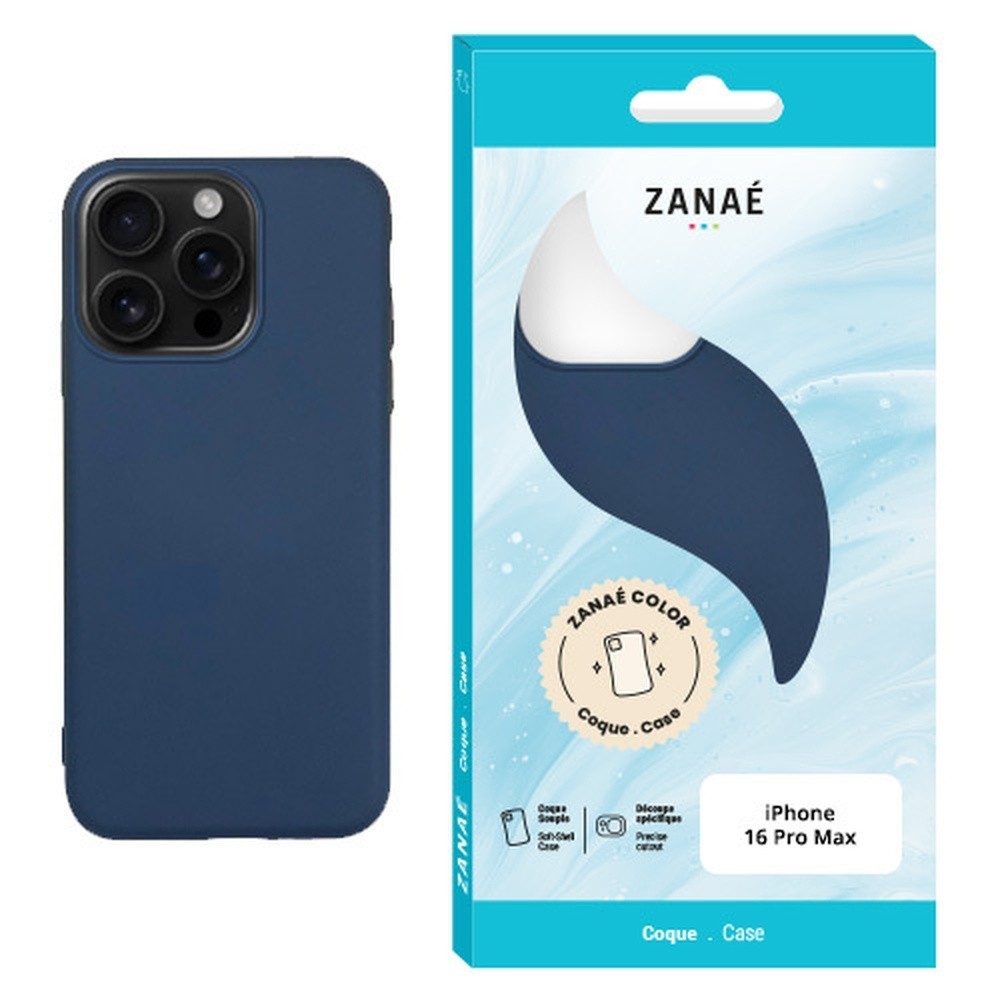 Coque Zanae Color marine pour iPhone 16 Pro Max