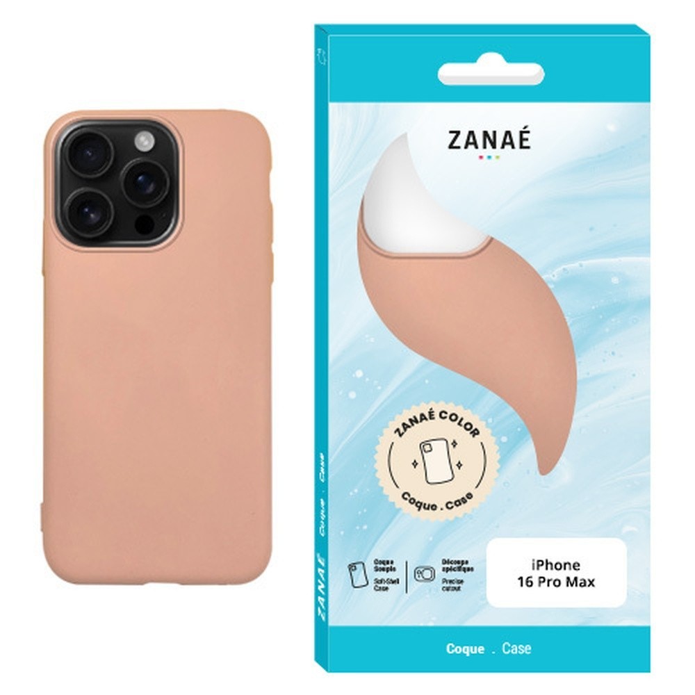 Coque Zanae Color Rose pour iPhone 16 Pro Max