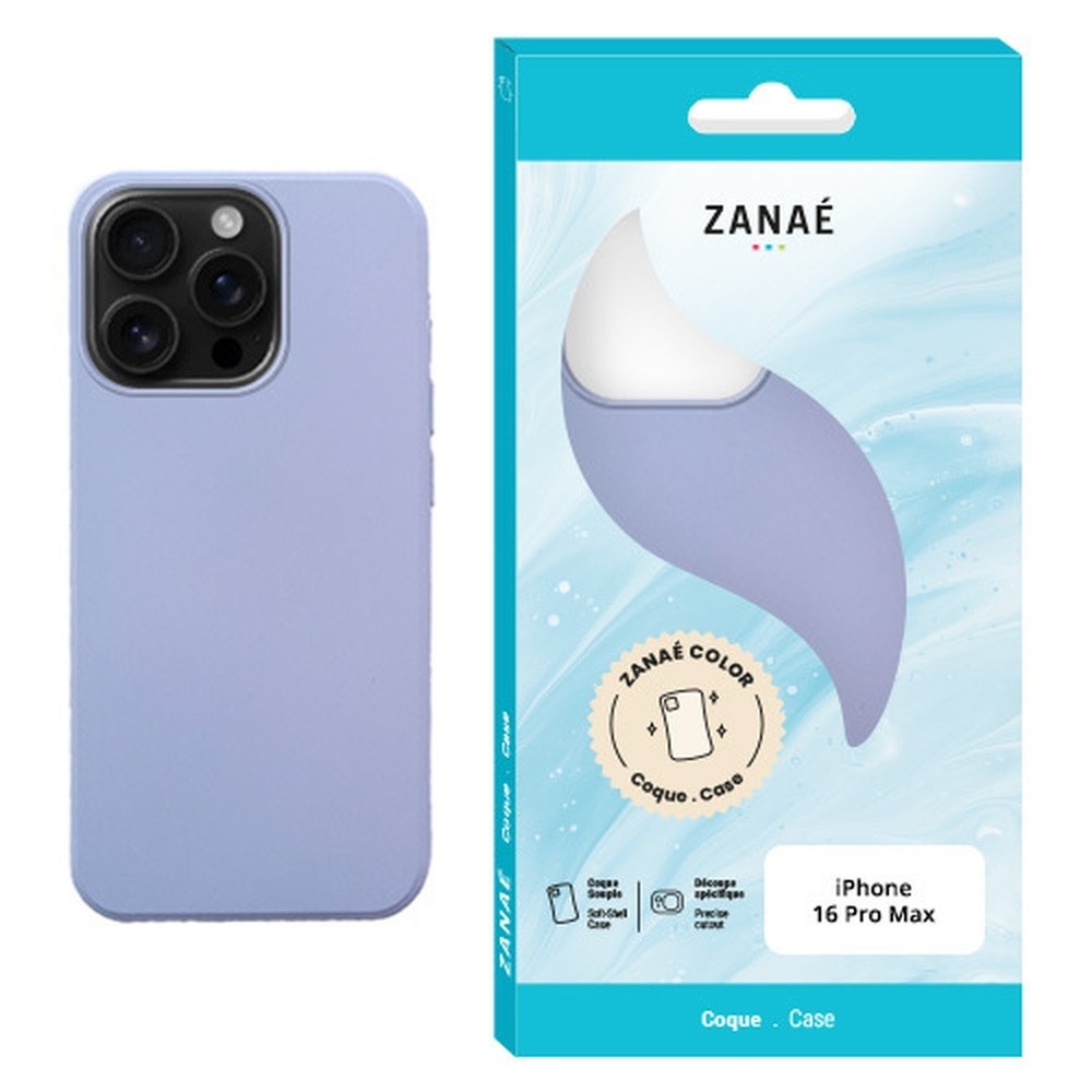 Coque Zanae Color lilas pour iPhone 16 Pro Max