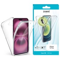 Coque 360 transparente pour iPhone 16 Plus