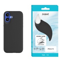 Coque Double Layer noire pour iPhone 16