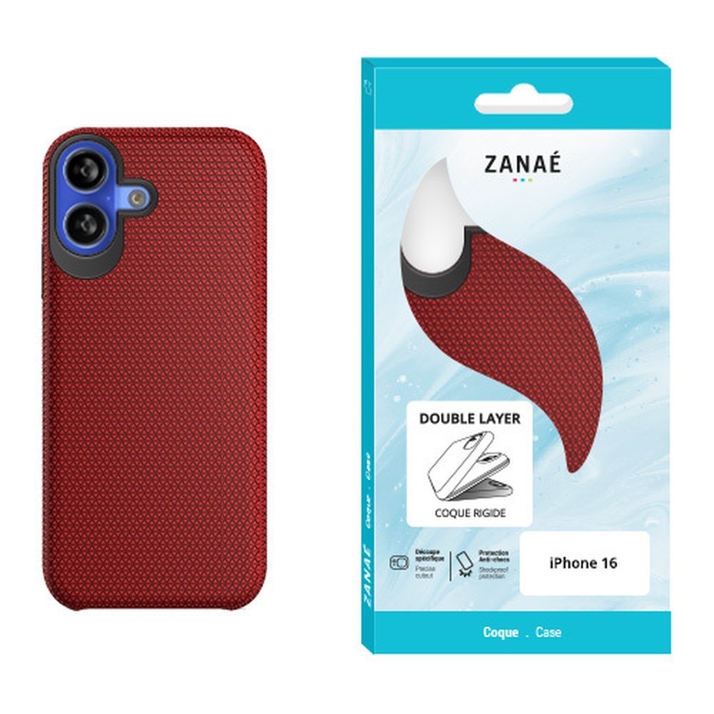 Image de la coque Double Layer rouge pour iPhone 16