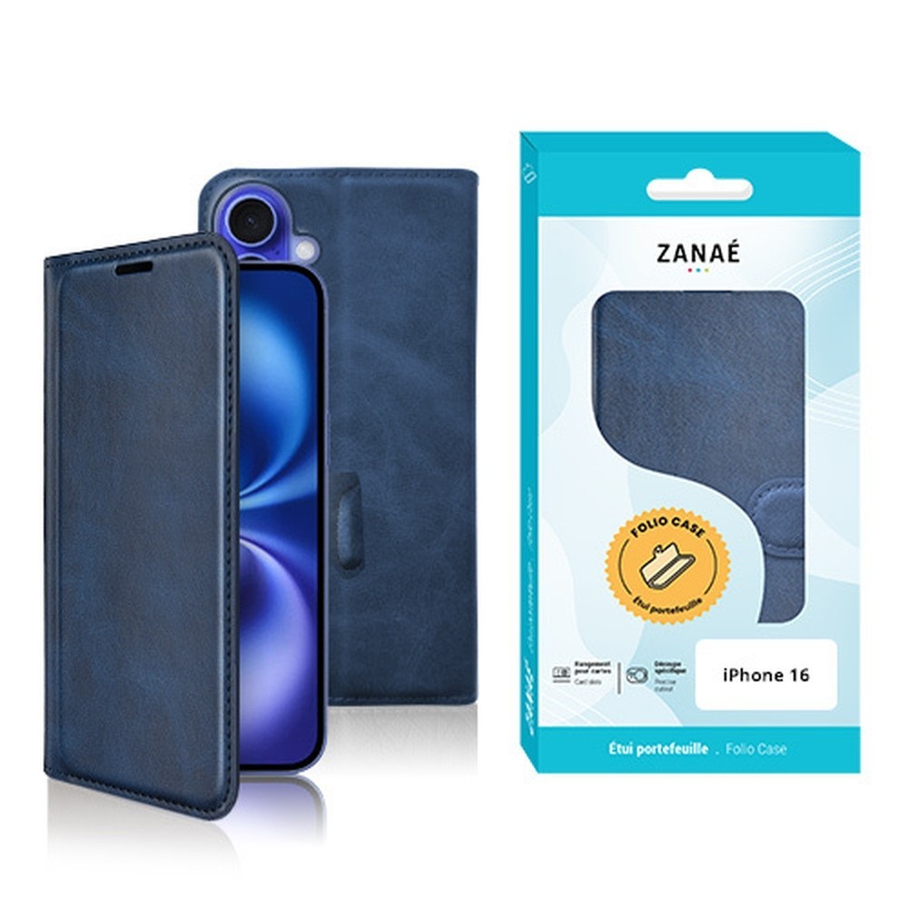 Portefeuille Zanae Columbia pour iPhone 16 en marine