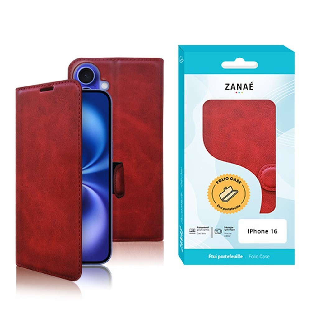 Portefeuille Zanae Columbia rouge pour iPhone 16