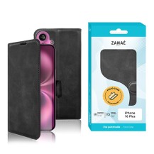 Portefeuille Zanae Columbia pour iPhone 16 Plus en noir