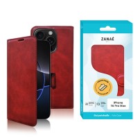 Portefeuille Zanae Columbia rouge pour iPhone 16 Pro Max