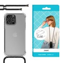 Coque Cordella transparente avec cordon pour iPhone 16 Pro Max