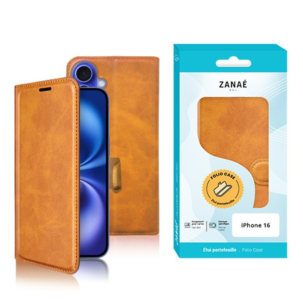 Portefeuille Zanae Columbia pour iPhone 16 couleur moutarde