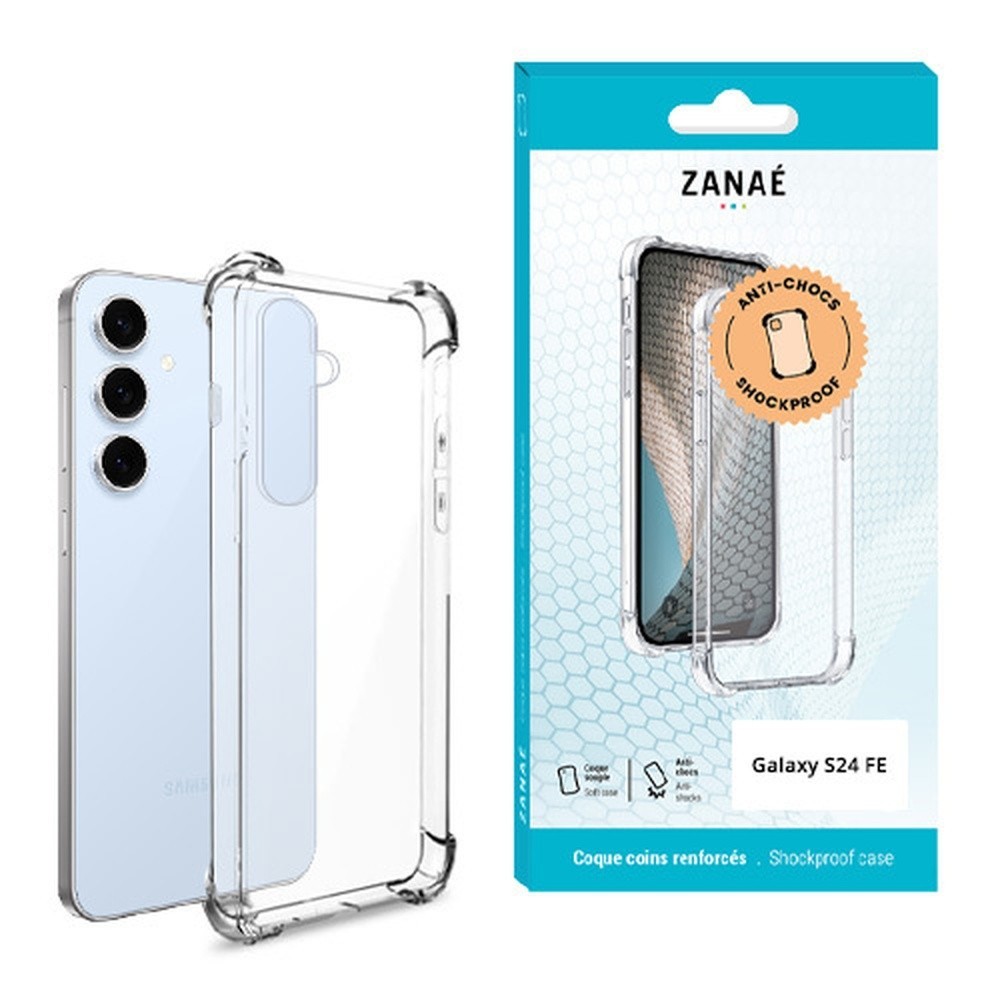 Coque Silicone transparente renforcée pour Galaxy S24 FE