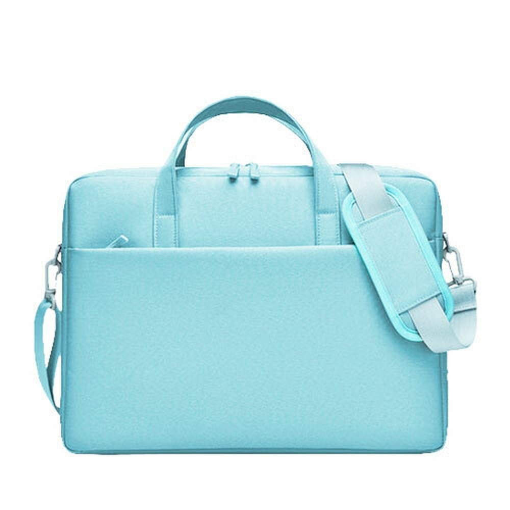 Sacoche bleu pour ordinateur portable 15 pouces avec poche accessoire