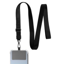 Image de la bandoulière en nylon noire