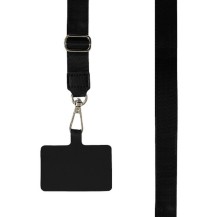 Image de la bandoulière en nylon noire