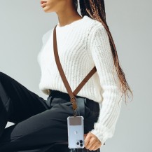 Bandoulière en nylon marron