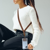 Bandoulière en nylon marron